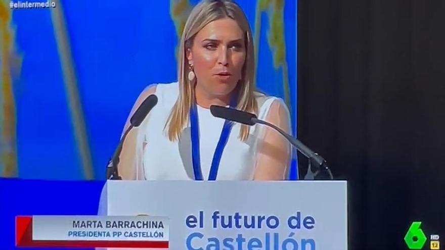 &#039;El Intermedio&#039; bautiza a la presidenta del PP de Castellón Marta Barrachina como la &#039;Ayuso 2.0&#039;