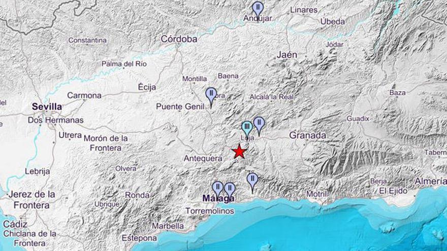 Un terremoto de 4.1 grados en Loja se siente en Málaga