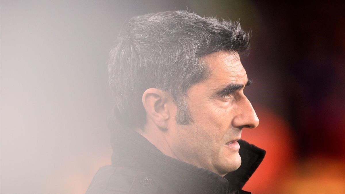 Valverde, durante el Barça-Levante de la vuelta de la Copa del Rey.