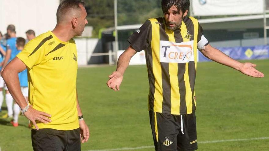 Changui, durante su anterior etapa como futbolista enrolado en el Ribadumia. // Noe Parga