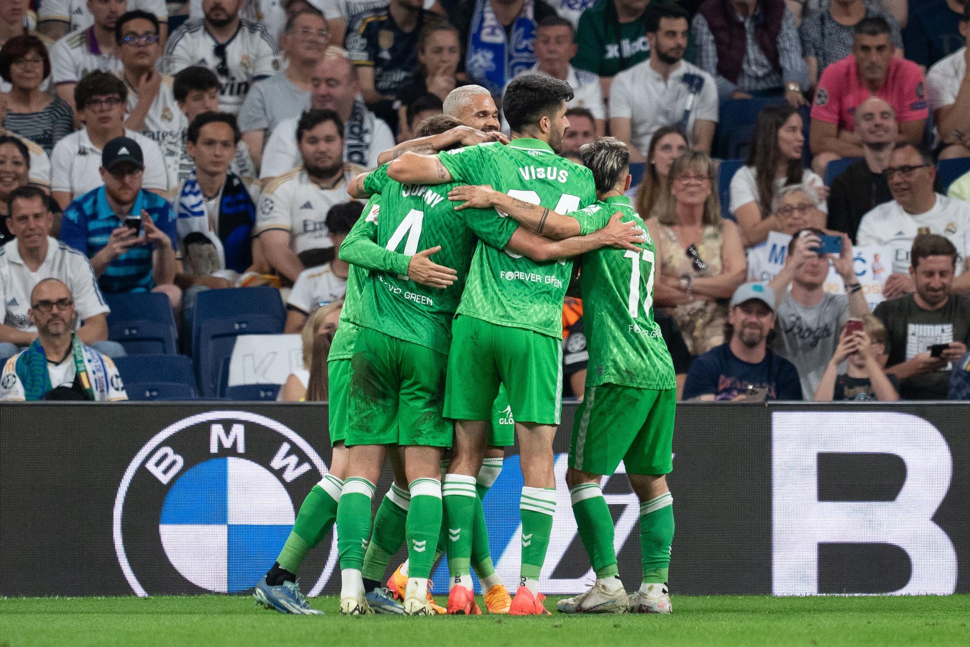 Johnny Cardoso of Real Betis celebrates a goal dimissed by VAR during the Spanish League, LaLiga EA Sports, football match played between Real Madrid and Real Betis Balompie at Santiago Bernabeu on May 25, 2024, in Madrid, Spain. AFP7 25/05/2024 ONLY FOR USE IN SPAIN / Oscar J. Barroso / AFP7 / Europa Press;2024;SOCCER;SPAIN;SPORT;ZSOCCER;ZSPORT;Real Madrid v Real Betis Balompie - LaLiga EA Sports;