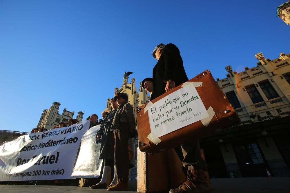 Protesta de Teruel Existe en València