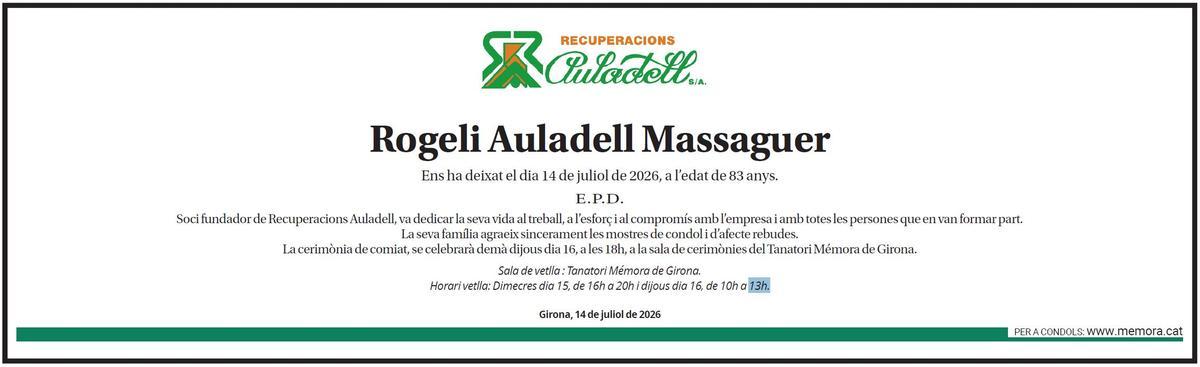 Rogeli Auladell Massaguer.