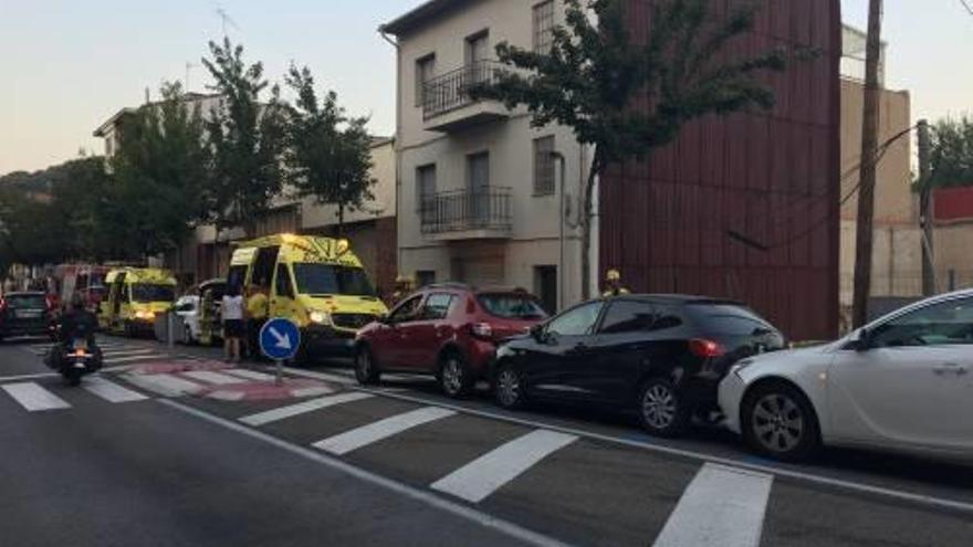 Accident en cadena a la sortida d&#039;Olot.