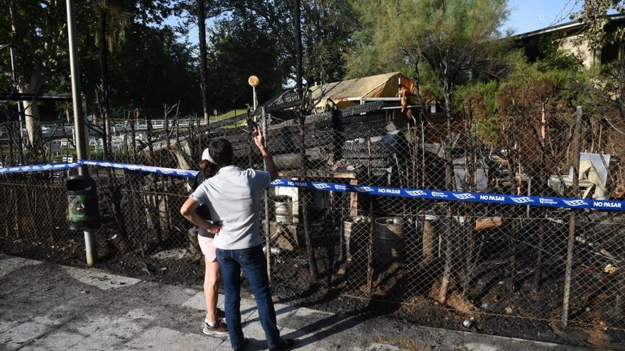 Incendio en las piscinas de San Lamberto