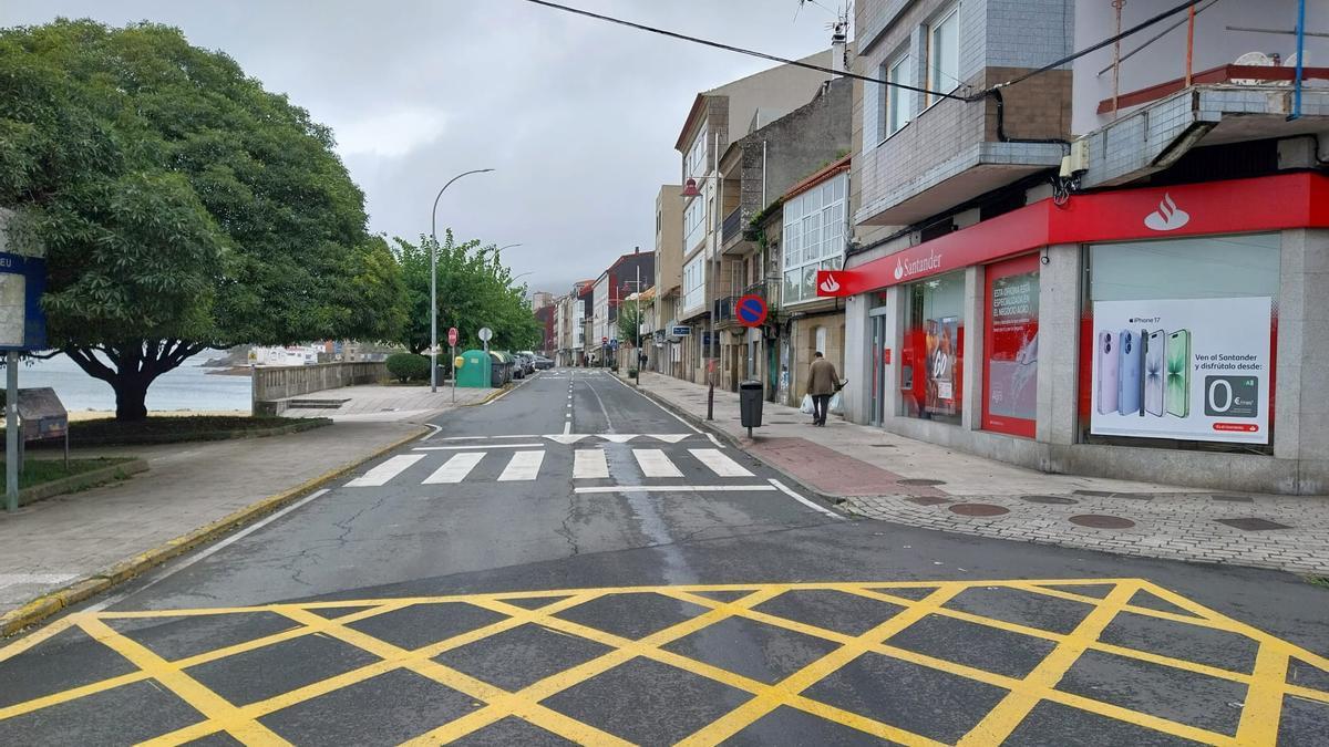 El inicio del tramo de Montero Ríos afectado por la línea de servidumbre de Costas.