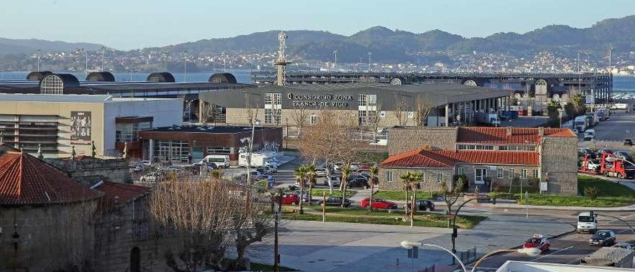 Vista general de las instalaciones del Consorcio de la Zona Franca de Vigo en Bouzas. // Marta G. Brea