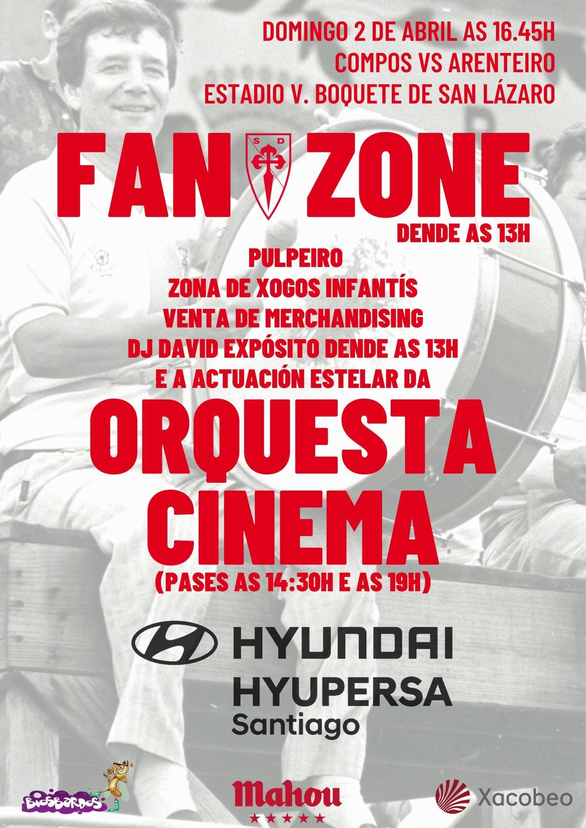 Cartel publicitario de la Fan Zone