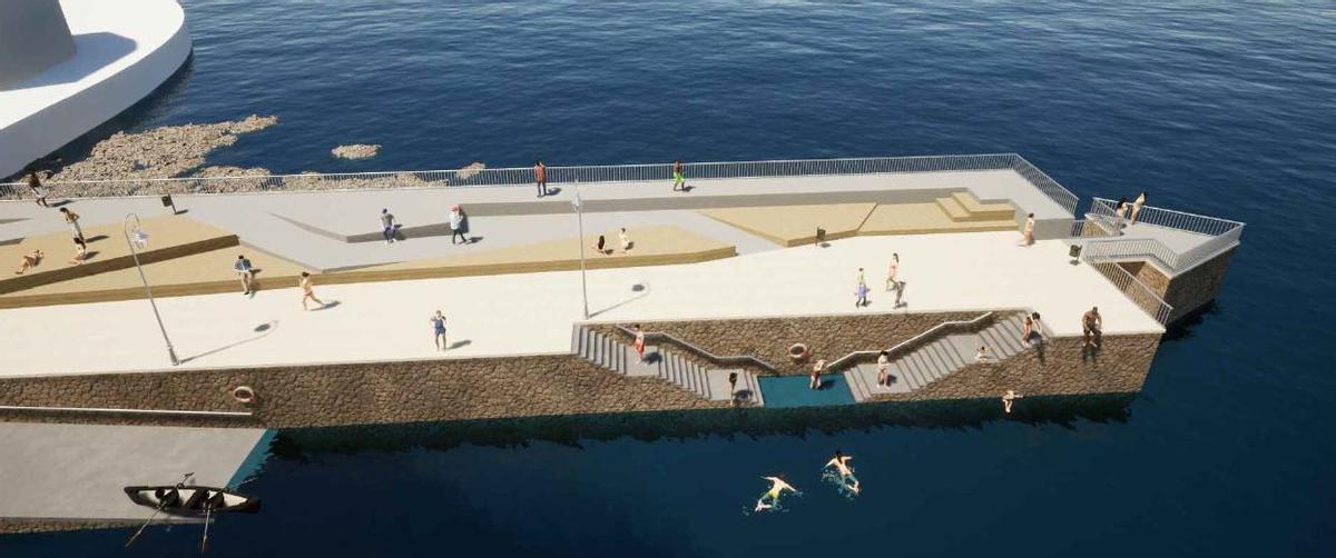 Infografía de cómo quedará el muelle de Arinaga tras la reforma integral.