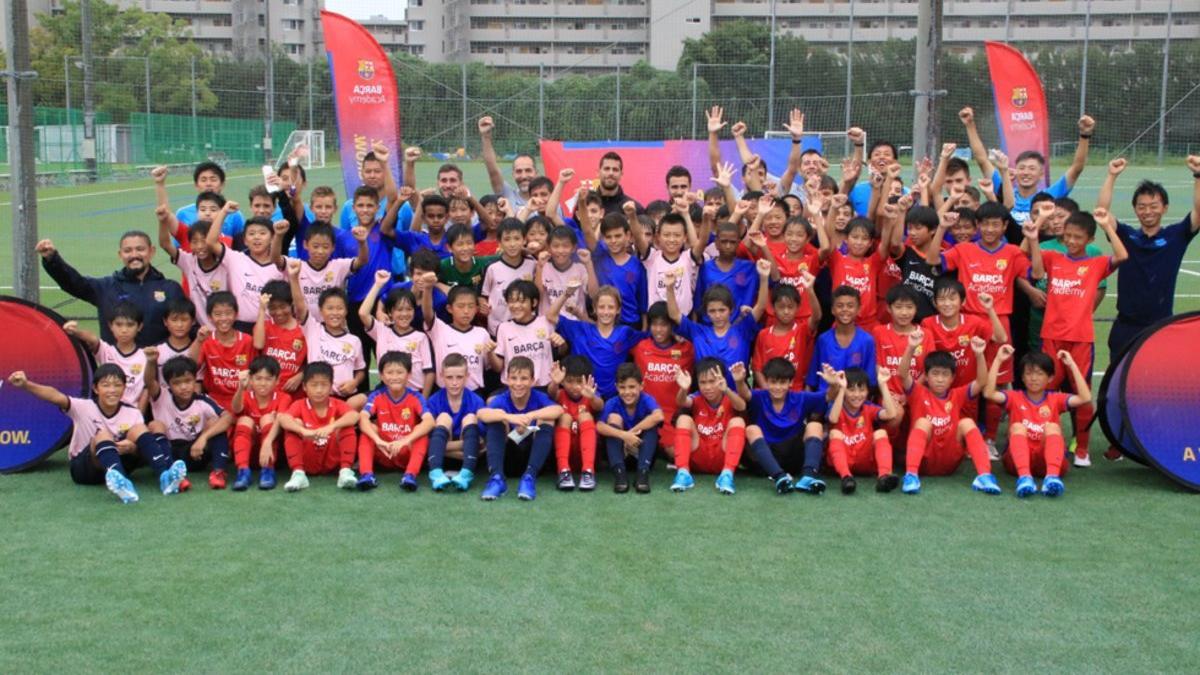 Las Barça Academy del Japón reciben la visita del Infantil B del FC Barcelona