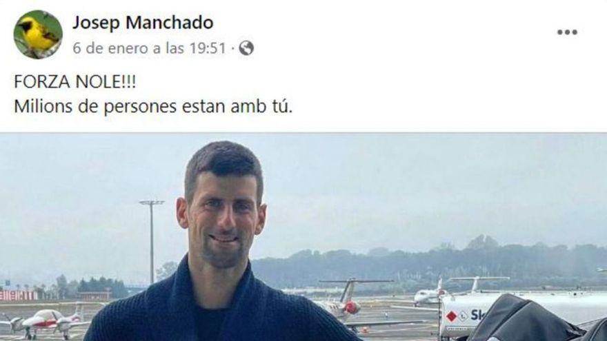 Mit diesem Post zu Novak Djokovic erntete Josep Manchado viel Kritik.