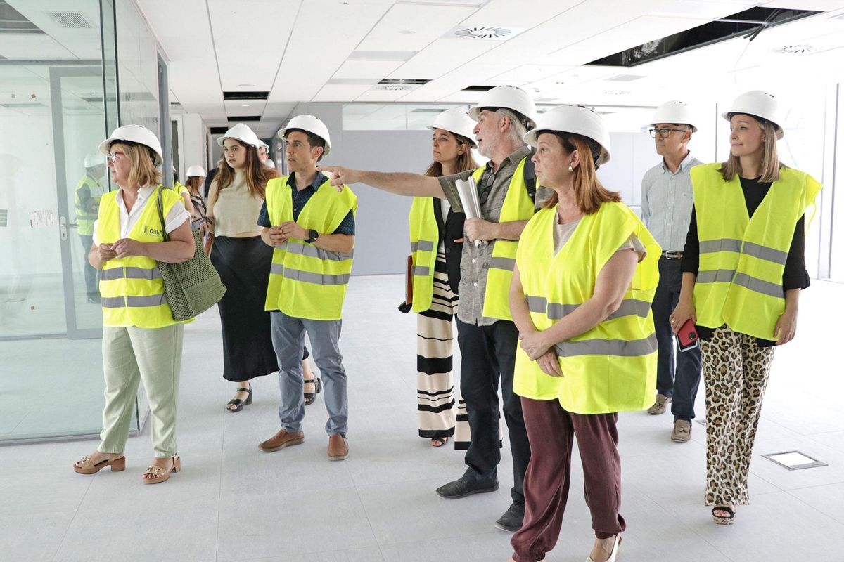Visita de las obras del Palacio de Justicia de Llíria.