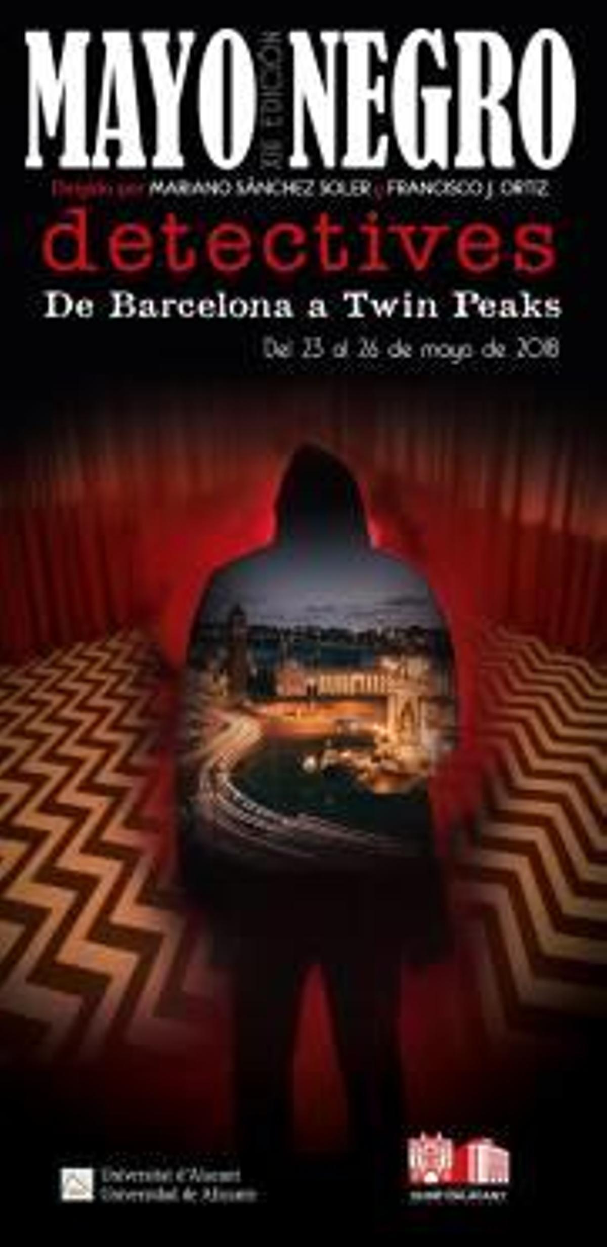 El cartel de Mayo Negro fusiona la ciudad de Barcelona y Twin Peaks.