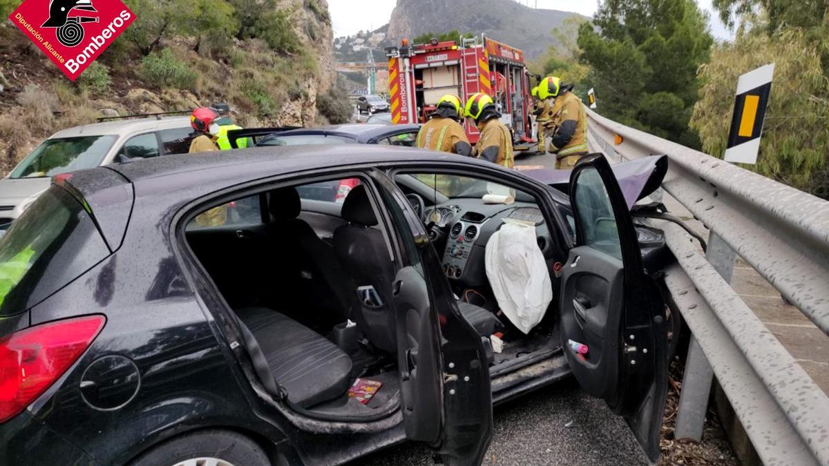 Imagen del accidente en Altea.