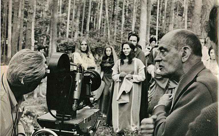 Luis Buñuel na rodaxe de A Vía Láctea (1969)