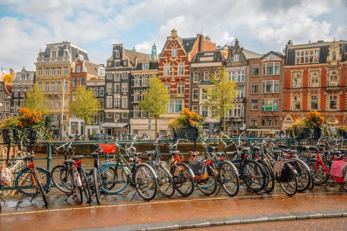 La vida se vive en bicicleta en Ámsterdam