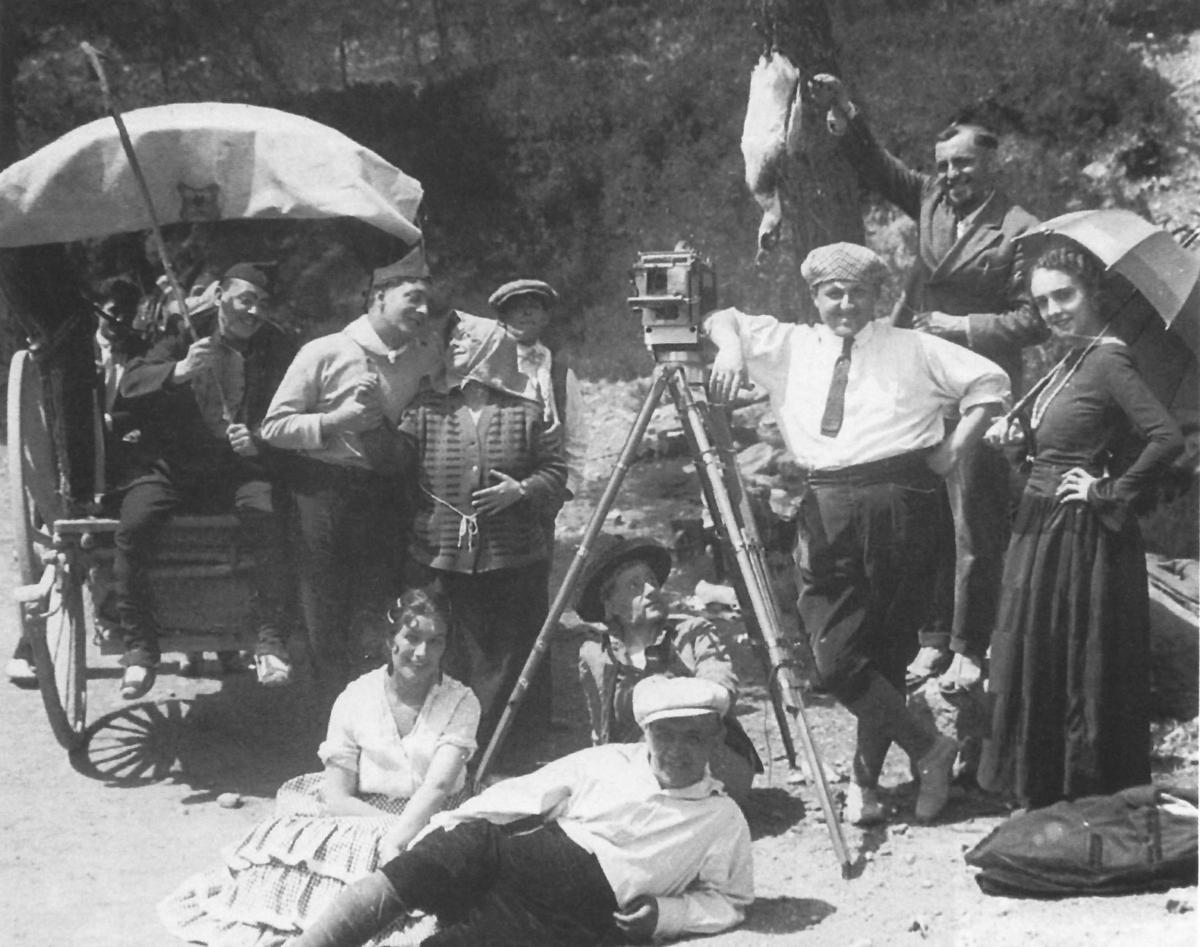 La actriz durante un rodaje