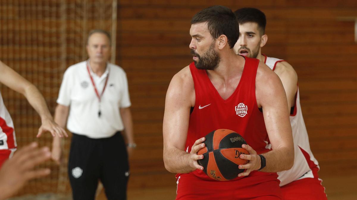 ANIOL RESCLOSA - CALONGE - ENTRENAMENT MEDIA DAY BASQUET GIRONA BG - MARC GASOL - AITO GARCIA RENESES - QUINO COLOM