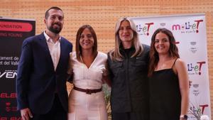 Alexia en la firma del convenio entre su Fundación Eleven y el Ajuntament de Mollet del Vallès