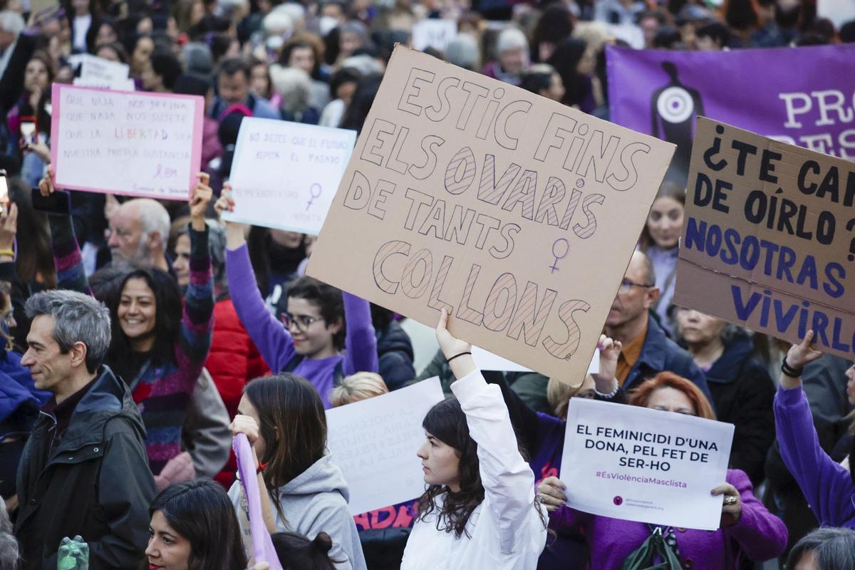 Manifestación del 8-M en Barcelona