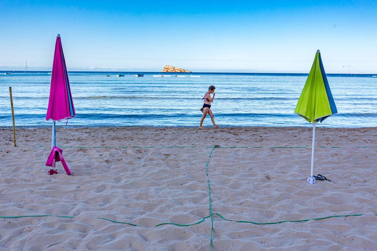 Benidorm parceló sus playas durante la pandemia.