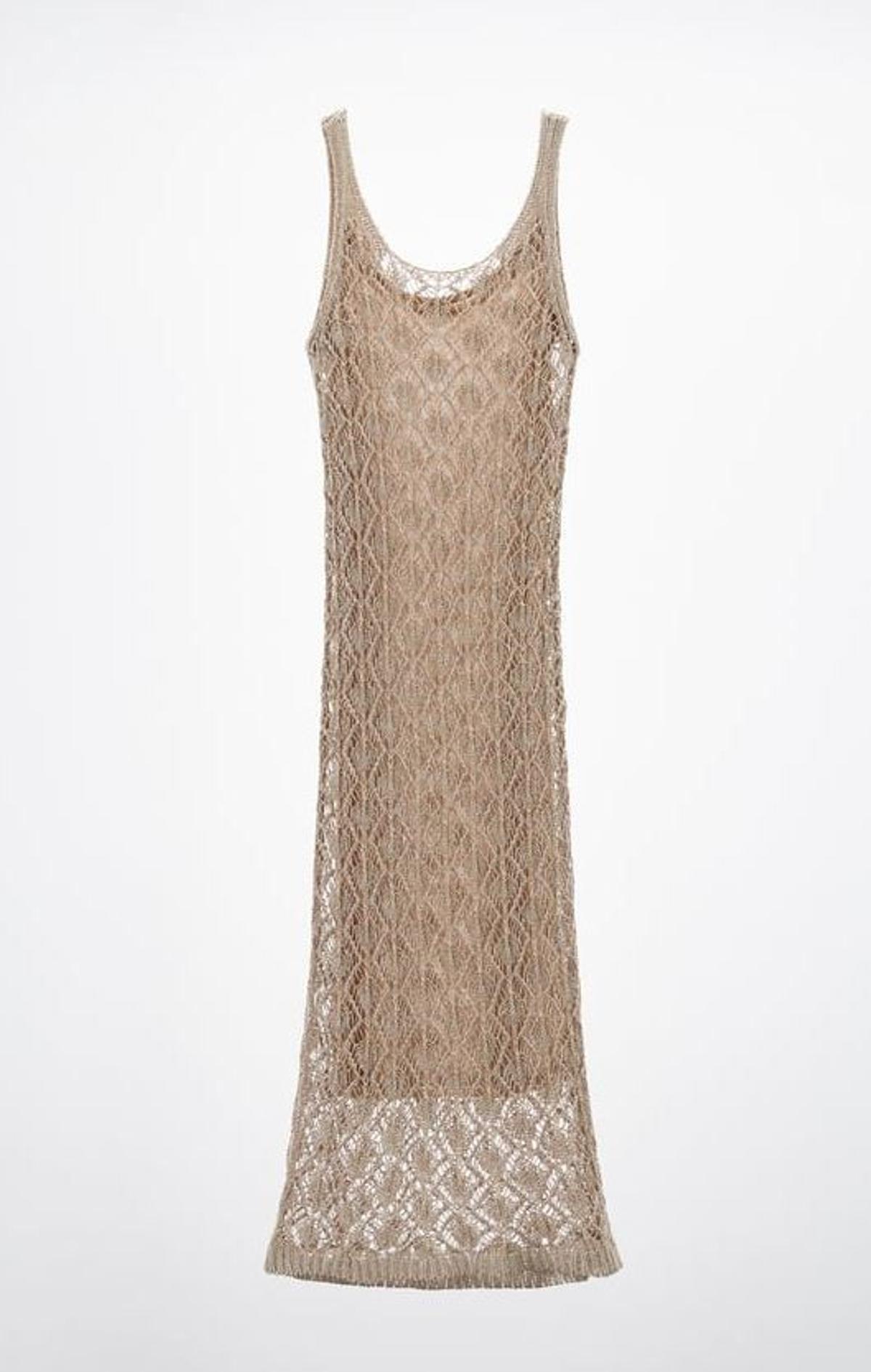 Vestido tirantes tricot Zara
