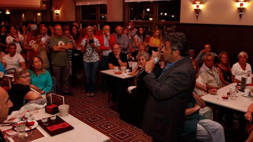 Nacho González, durante su intervención en el homenaje.