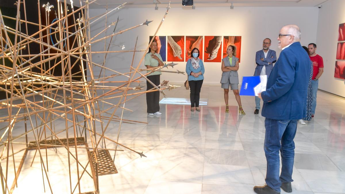 INAUGURACION EXPOSICIONES de Myriam Mihindou, Manolo Millares y Juan Hernández, en el CAAM