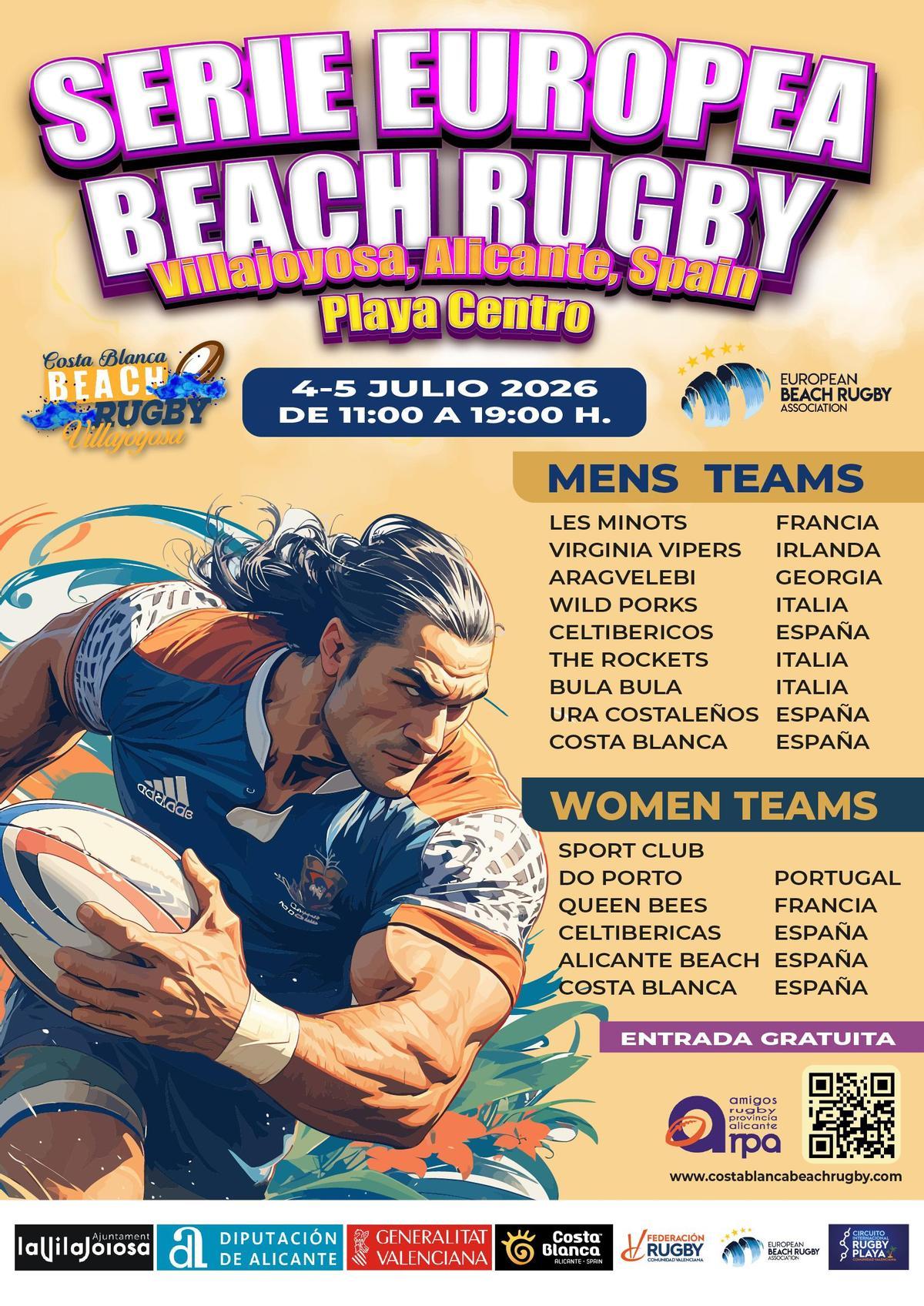 Villajoyosa acoge este fin de semana la Serie Europea Rugby Playa.