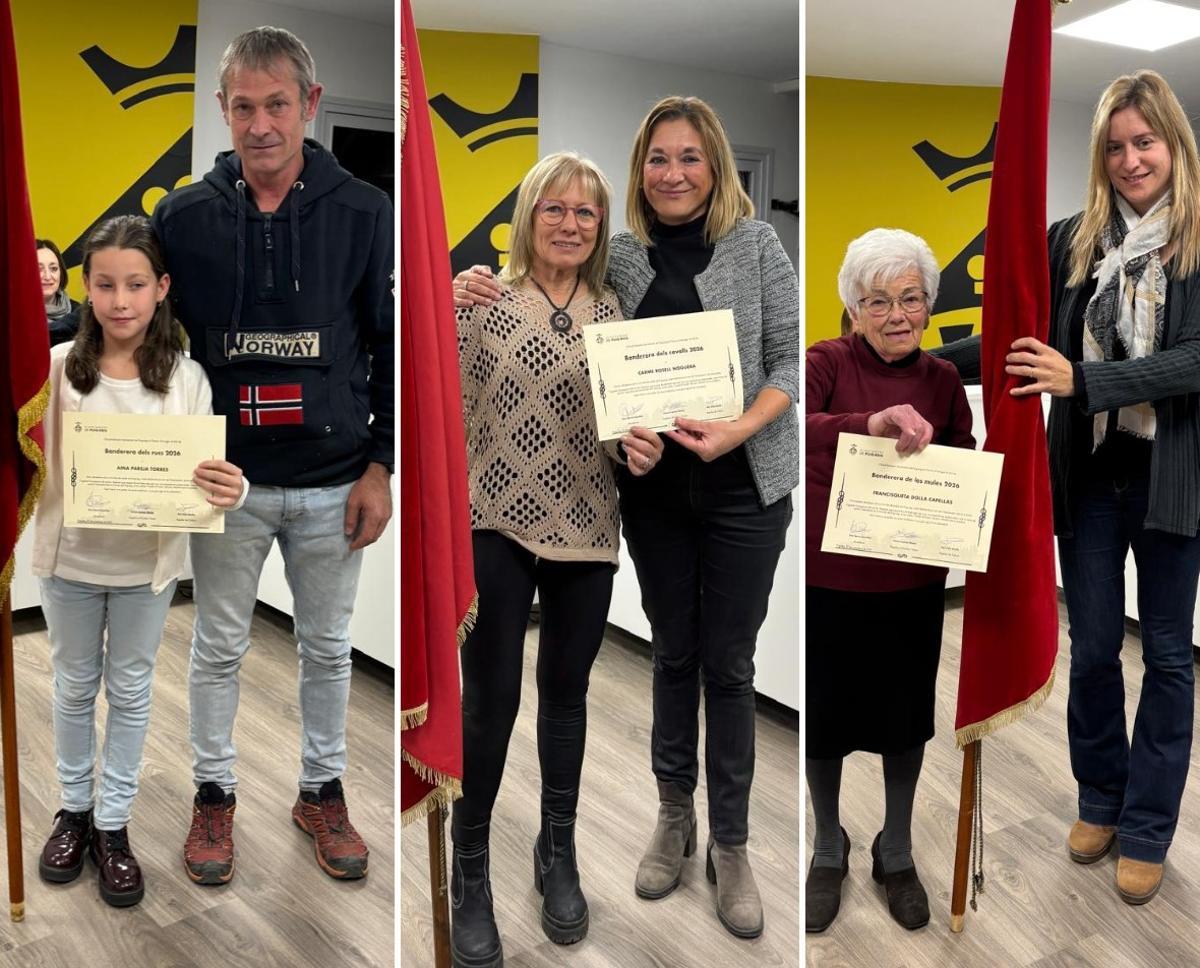 Aina Pareja (esquerra), Carme Rosell i Francesca Dolla