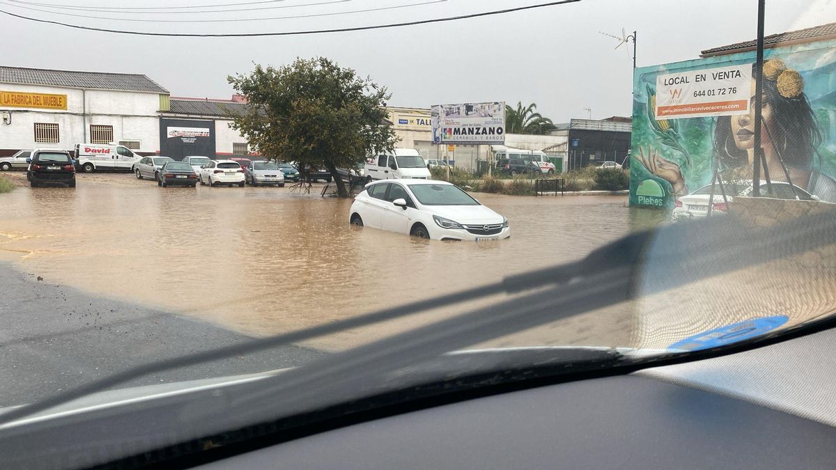 Fotogalería | Así afecta el temporal de lluvia y viento en Cáceres: Cáceres el Viejo