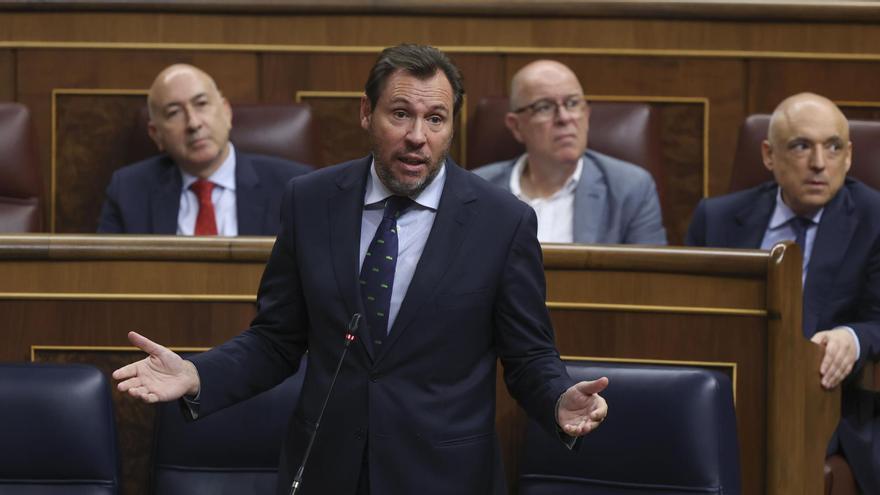 Óscar Puente en su comparecencia.