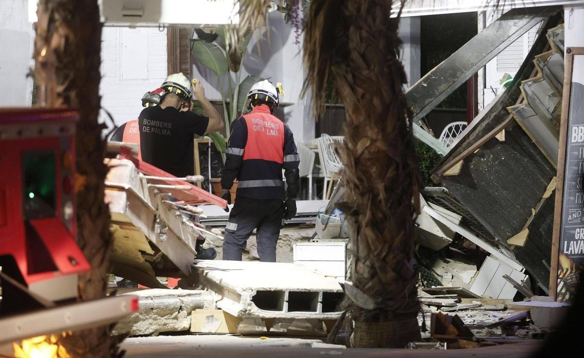 Derrumbe de un edificio en Playa de Palma