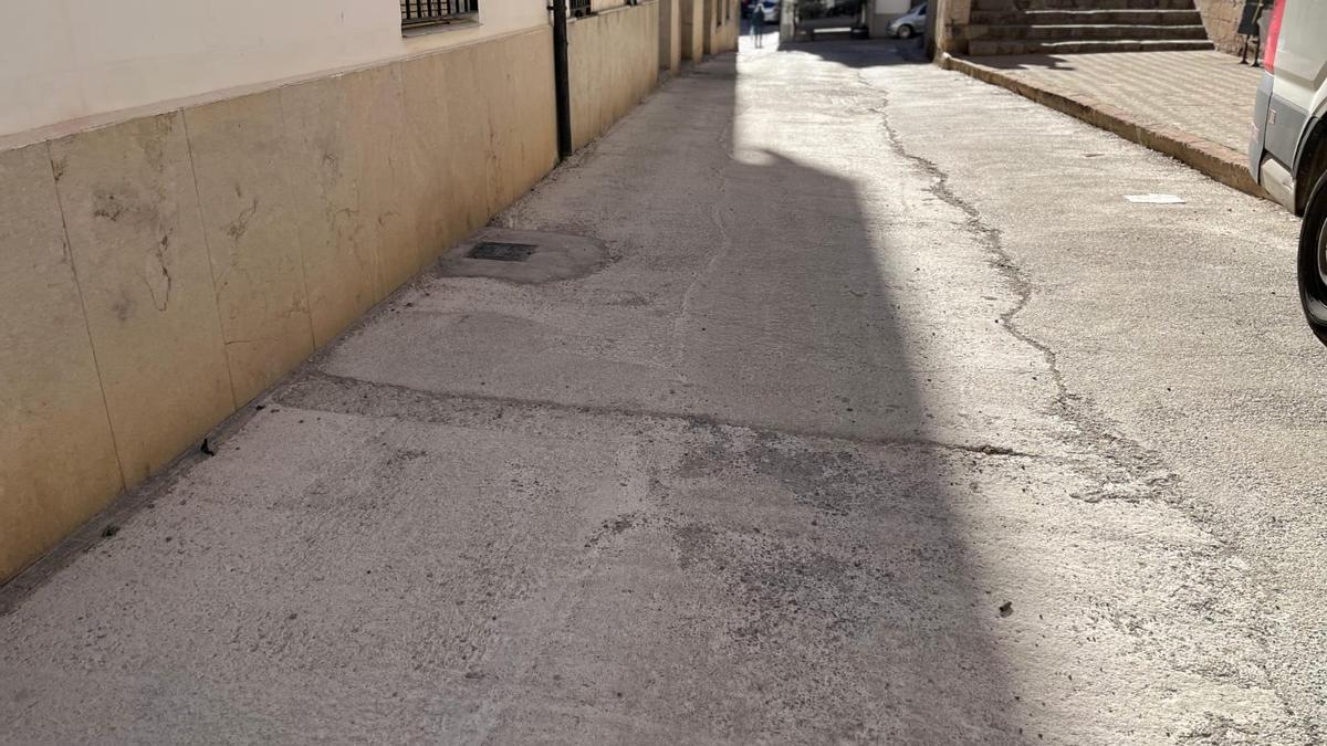 Una vista de la calle.