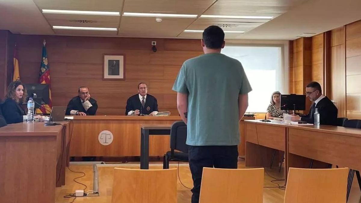 Imagen del acusado, durante su juicio en la Audiencia Provincial de Castellón.