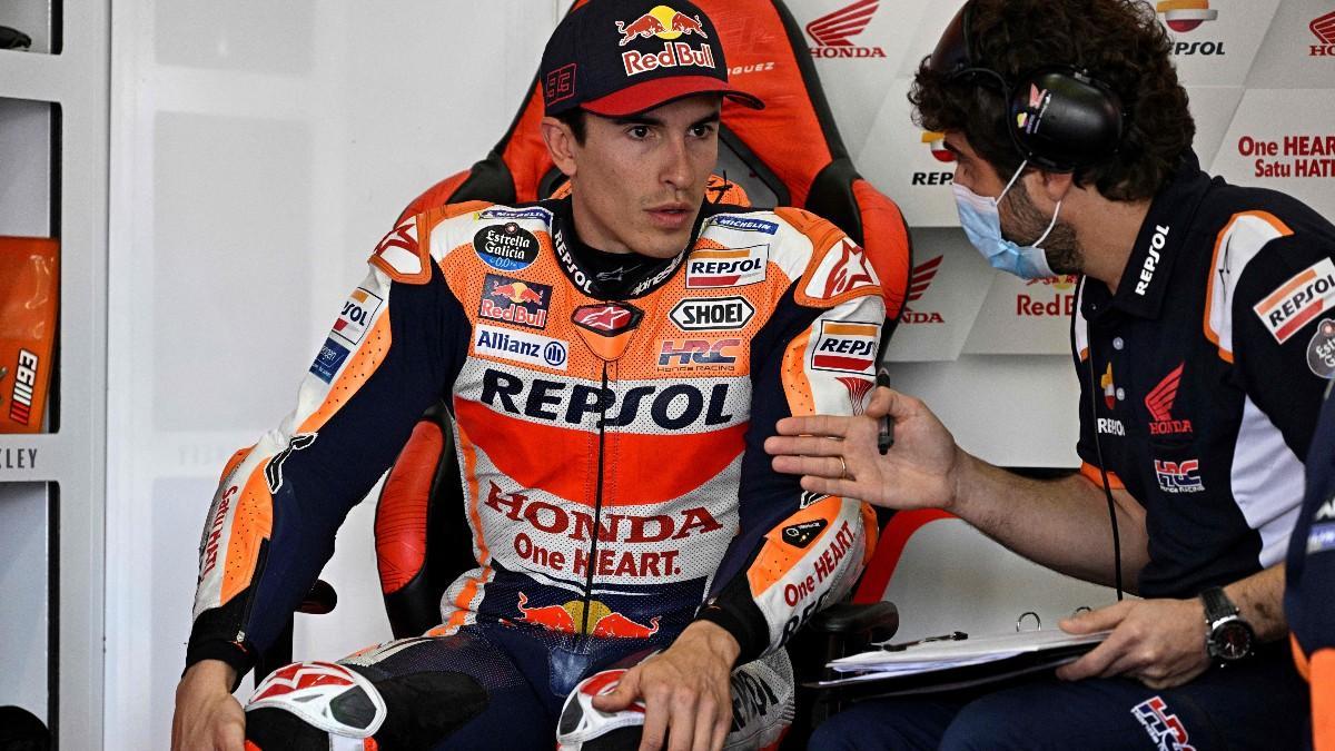 Marc Márquez, en su box