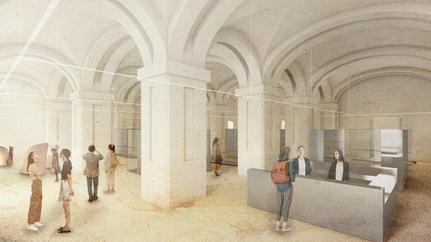 Recreación de la Sala Cero del futuro Museo de la Universidad de Sevilla.