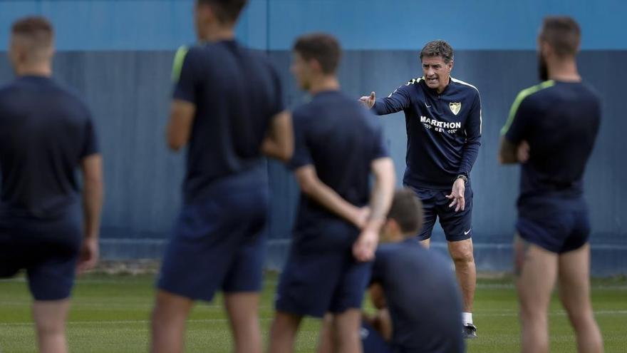 Míchel, durante un entrenamiento