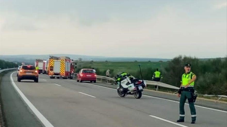 Lugar del accidente en la A-23