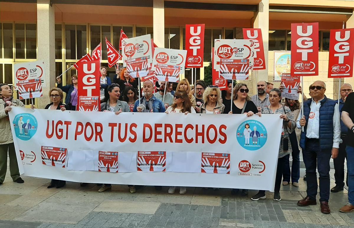 UGT SP Córdoba en una concentración.
