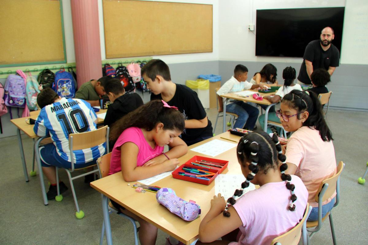 Una aula de l'Escola Ponent de Granollers
