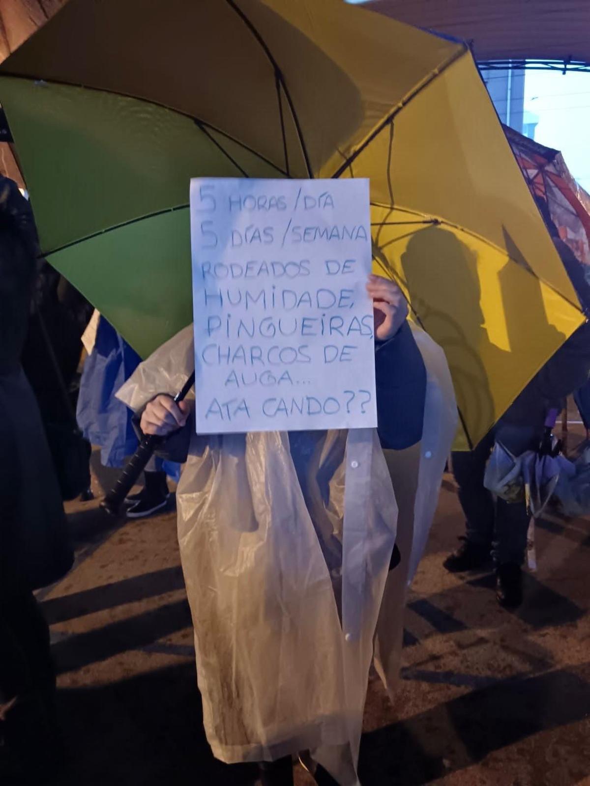Protesta en el Wenceslao Fernández Flórez.