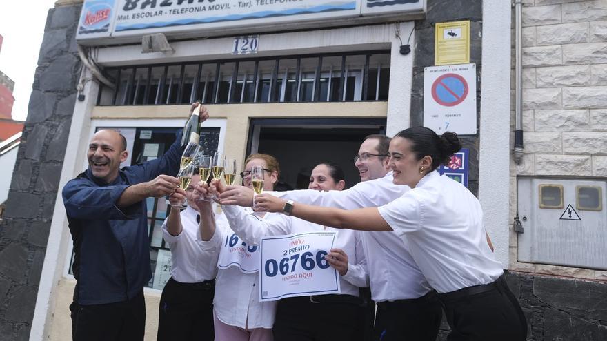 El Vinco sirve miles en bandeja: El segundo premio, un &#039;feíllo&#039; 06766, reparte 150.000 euros en La Atalaya de Santa Brígida