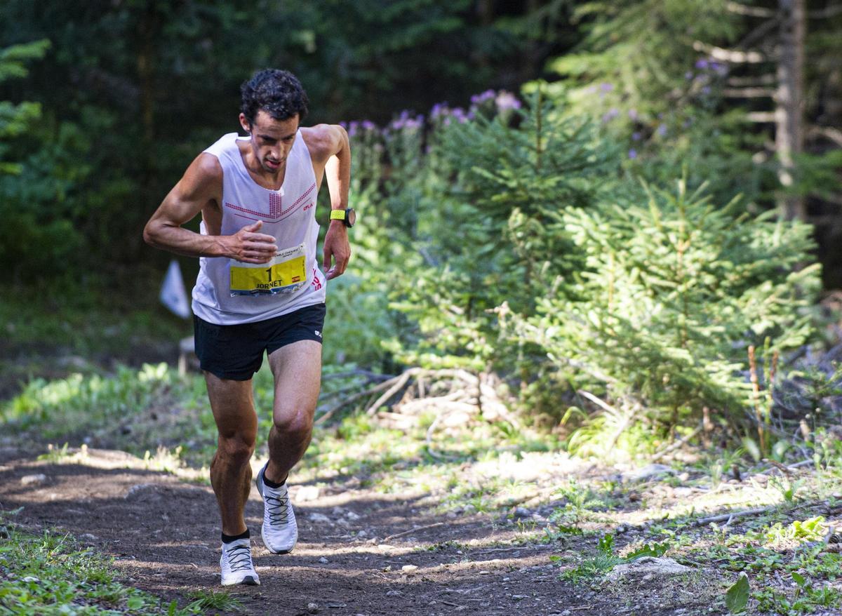 Kilian Jornet en una cursa de muntanya