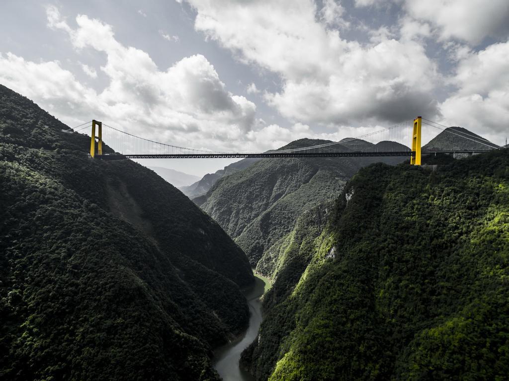 Un puente de récord: el Siduhe, en Hubei.