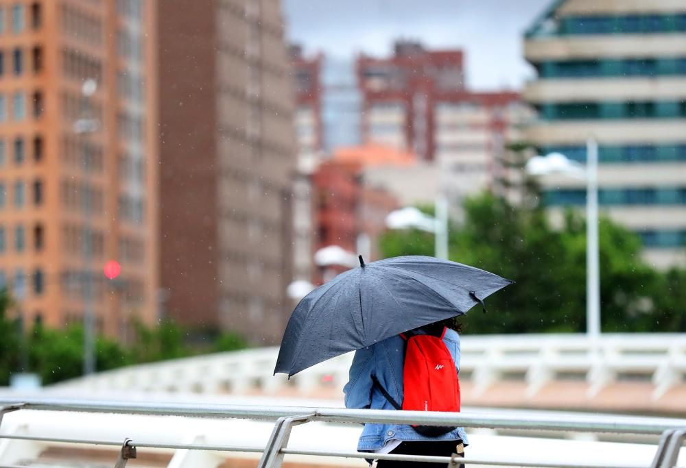 Lluvia en València.