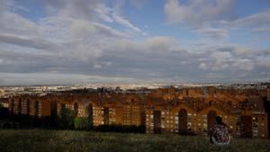 Vista del paisaje urbano de Madrid,