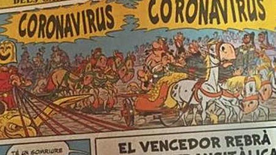 Unes vinyetes del còmic en què ja apareix Coronavirus
