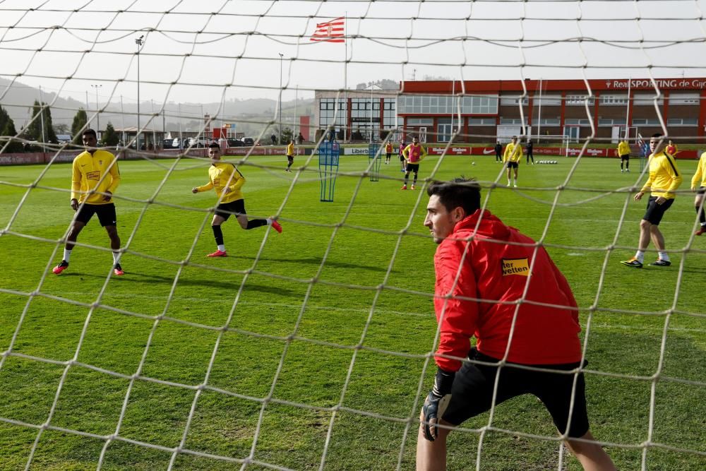 Entrenamiento del Sporting en Mareo.