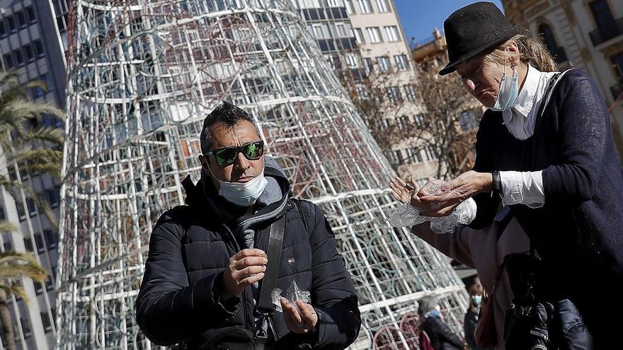 Celebración anticipada de Nochevieja en la Plaza del Ayuntamiento de València